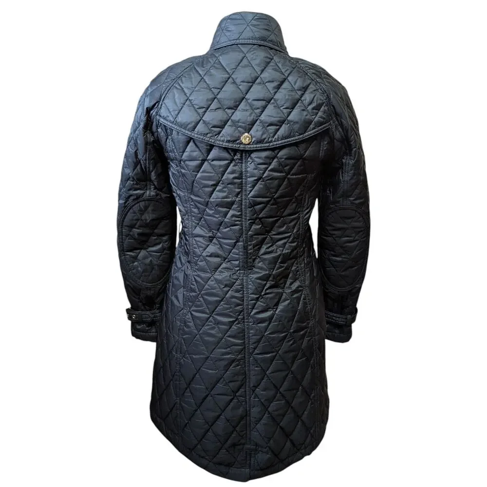 Burberry Brit Quilted Jacket Black Diamond Stitch Gold Hardware Women’s XS